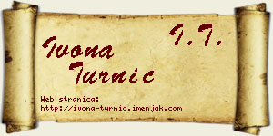 Ivona Turnić vizit kartica